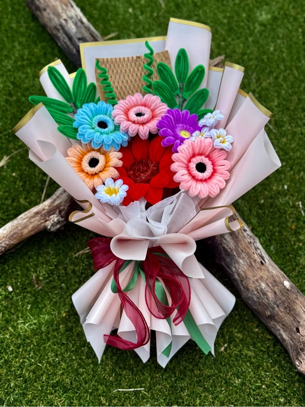 Handcrafted Multicolor Holiday Garland Bouquet - Brand: